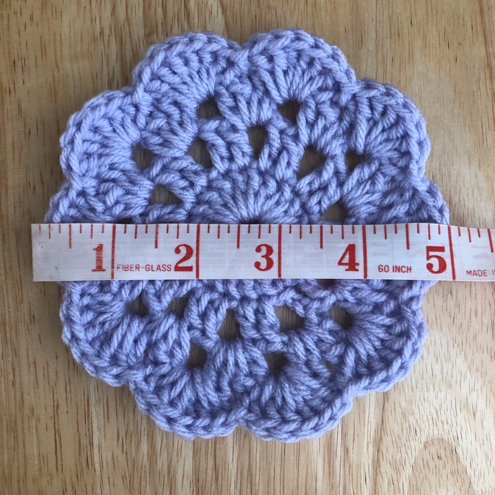 NEW Customizable Crochet Flower Coasters (4 pack) - Picture 6 of 9